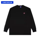 BIG FOR SAM Брендовая приятная телу демисезонная утепленный лонгслив, в американском стиле, оверсайз