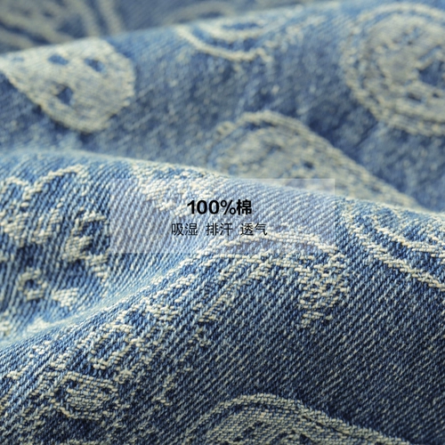 BIG FOR SAM Летние джинсы, штаны, с вышивкой, этнический стиль, европейский стиль, свободный крой