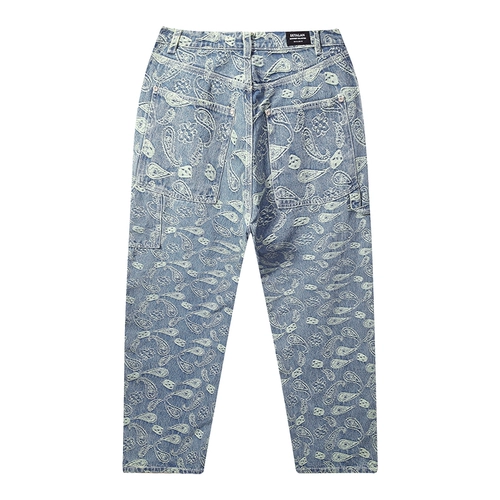 BIG FOR SAM Летние джинсы, штаны, с вышивкой, этнический стиль, европейский стиль, свободный крой