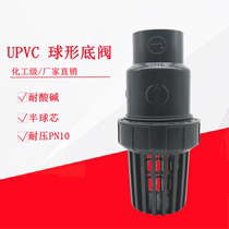 Haoshan UPVC single-freedom bottom valve single union ball-shaped bottom valve filter valve terminal check valve plastic bottom valve