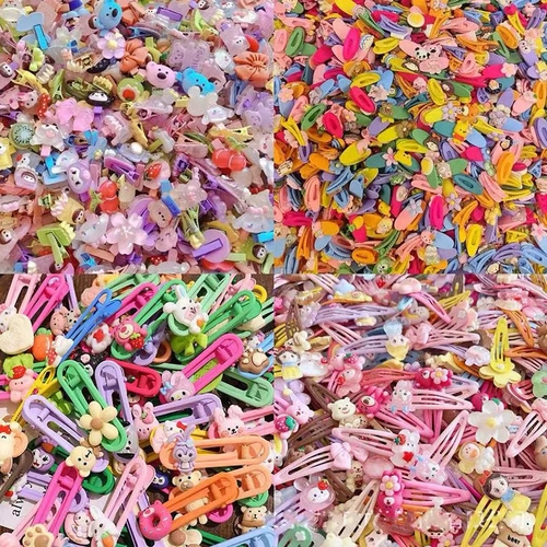 Смешанная мультяшная заколка для волос, пластиковый квадратный аксессуар для волос, 9.9м