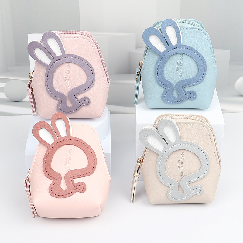 Korean bunny coin purse female sweet lady mini storage small bag key pendant coin bag children's wallet