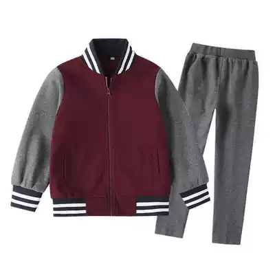 School uniform high school spring and autumn baseball uniform school style children's school uniform set primary school uniform custom-made manufacturers