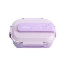 Student lunch box for high school students dedicated to junior high school students stainless steel canteen girls primary school students first grade two grid crossbow 3417