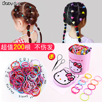 Childrens hair rope Cute color hair circle does not hurt hair head rope girl tie hair rubber band Princess simple hair ornaments headdress