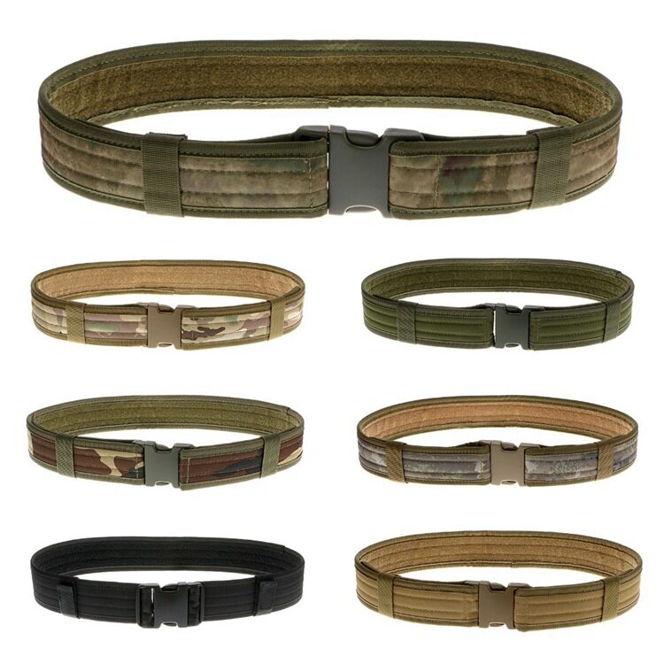 Outdoor sports tactical belt camouflage webbing two-inch field equipment hard belt tactical canvas webbing