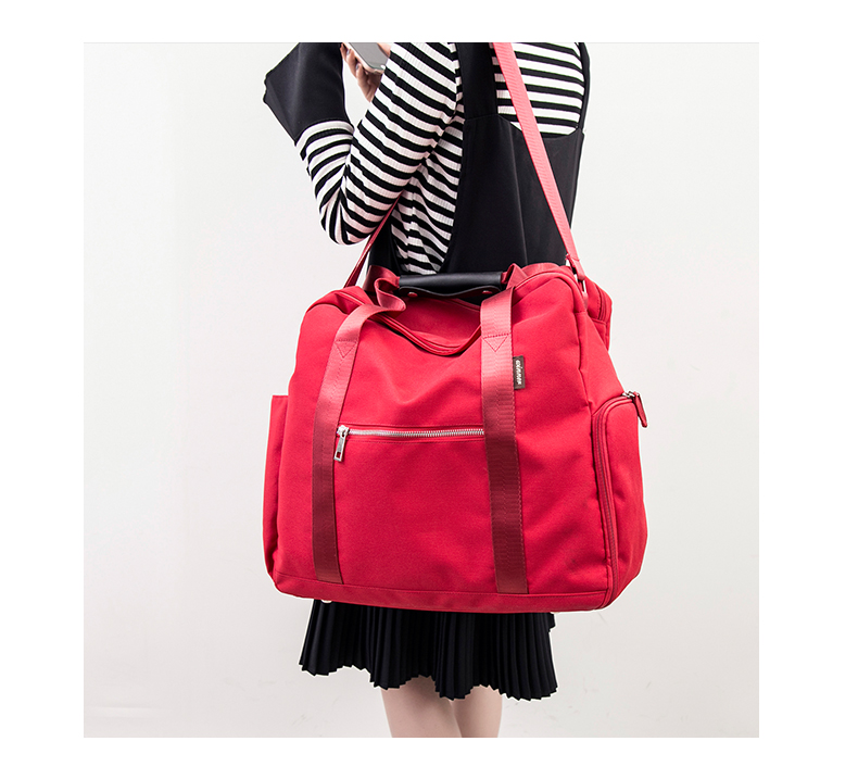 Túi du lịch xách tay nữ dung lượng lớn túi lên xuống túi duffel không thấm nước có thể được đặt túi hành lý xe đẩy túi du lịch nam - Túi du lịch túi du lịch cao cấp