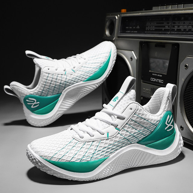 Curry 10th generation youth basketball shoes men's mesh breathable practical anti-slip wear-resistant sneakers student shock-absorbing sports shoes