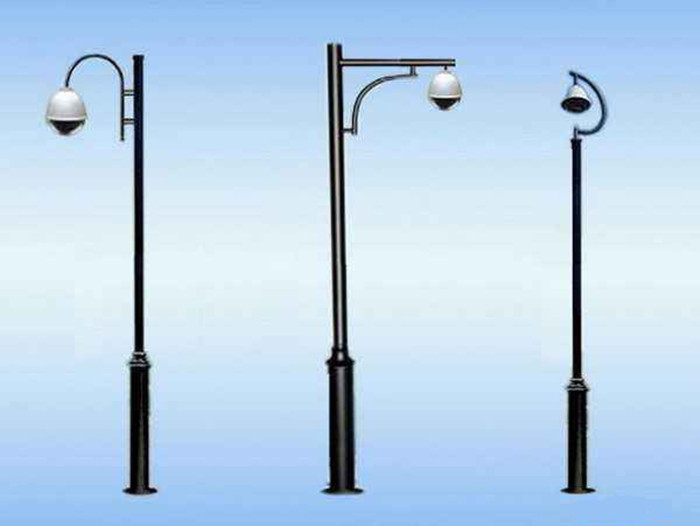 Scenic area antique monitoring pole park public security monitoring column green bolt machine ball machine gray black camera pole - Taobao