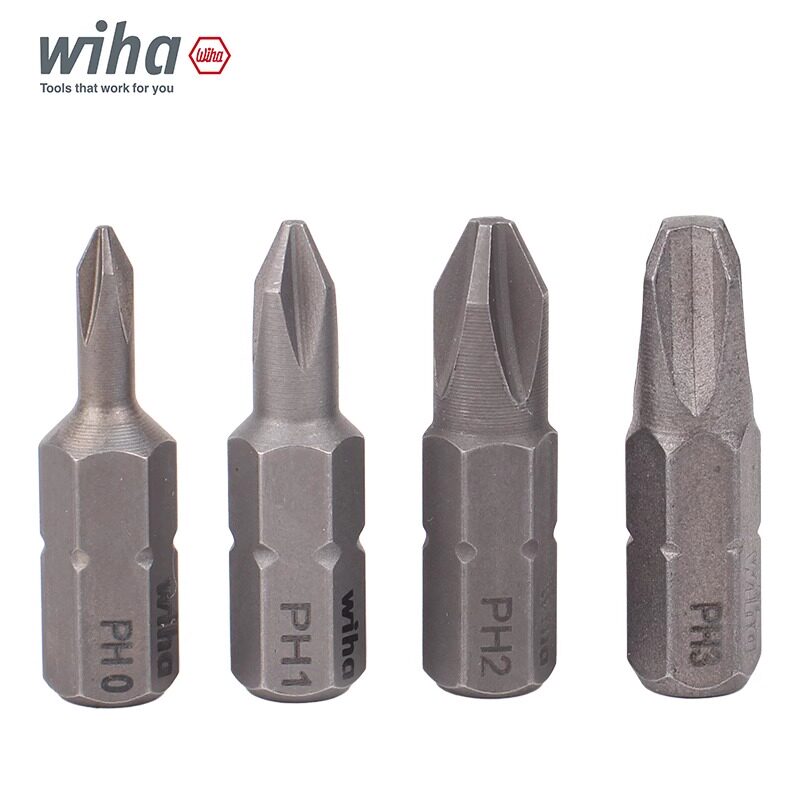 德国wiha威汉十字批头进口短螺丝刀头C6.3起子头旋具头7011Z超硬