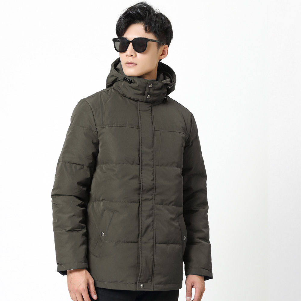 意邦伦 中老年男士加厚连帽羽绒服 图8