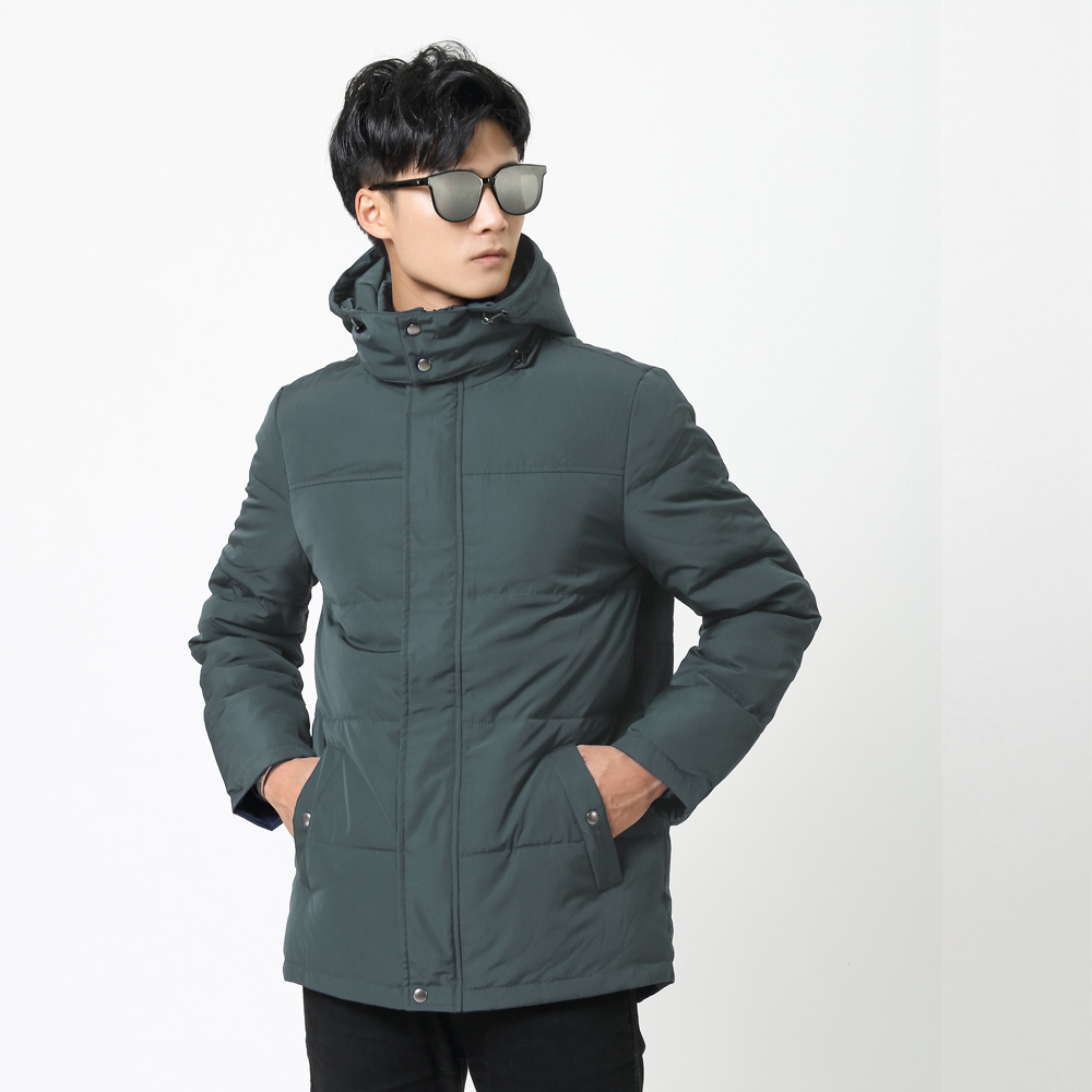 意邦伦 中老年男士加厚连帽羽绒服 图7