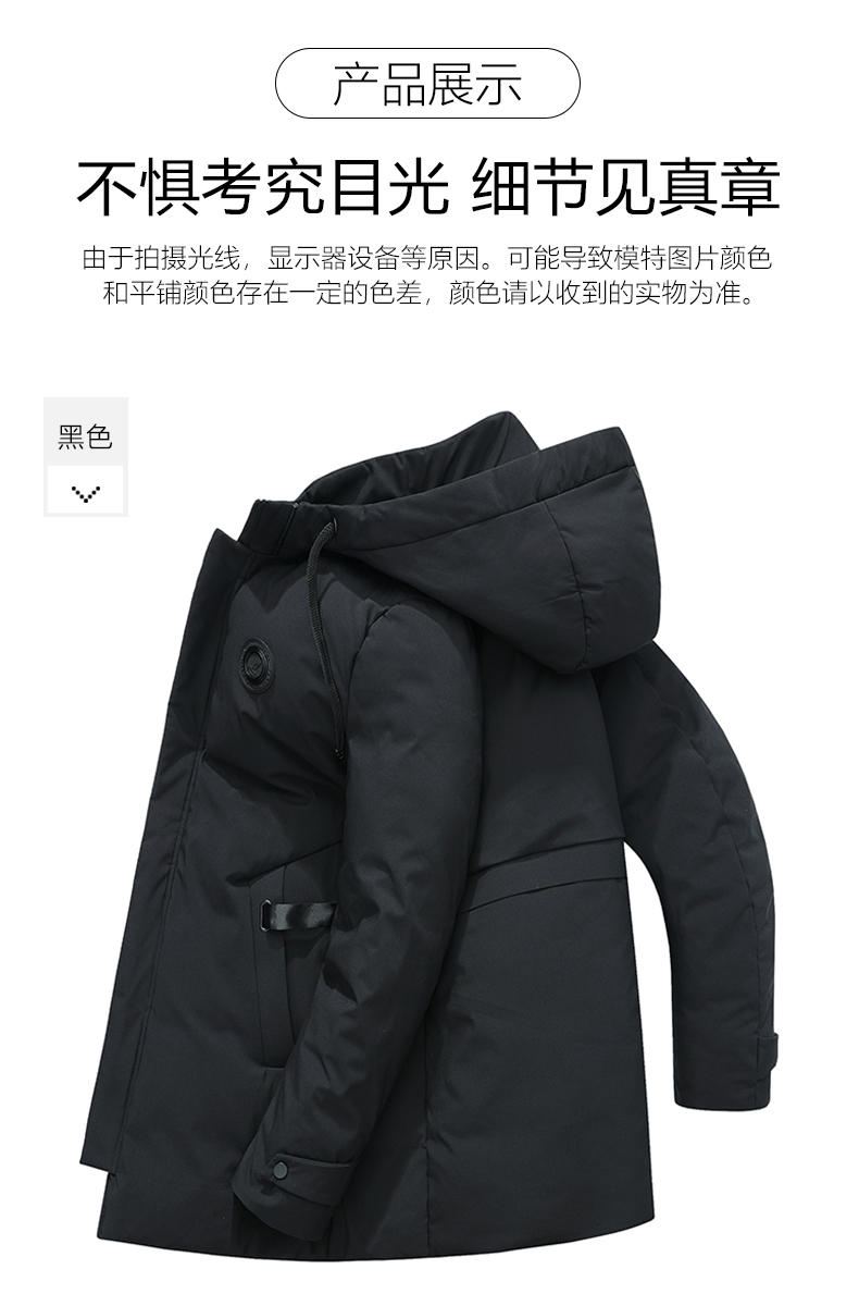 出口量国内第一 罗蒙 男士中长款 加厚保暖棉服 图8