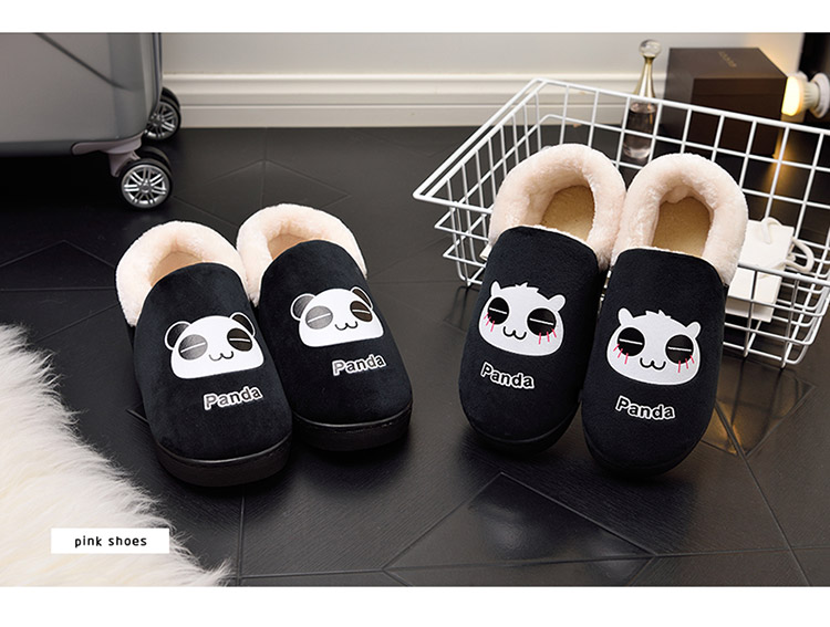 Winter dép bông vài người đàn ông và phụ nữ túi cartoon nhà dễ thương với dày đáy chống trượt trong nhà dép ấm tháng - Trang chủ dép nhà tắm