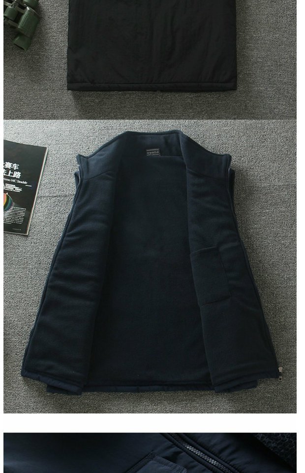 SF Express vest mùa thu và mùa đông cotton vest nam và nữ nhiều túi vest vest thủy triều cộng với áo nhung ấm áp áo khoác lông