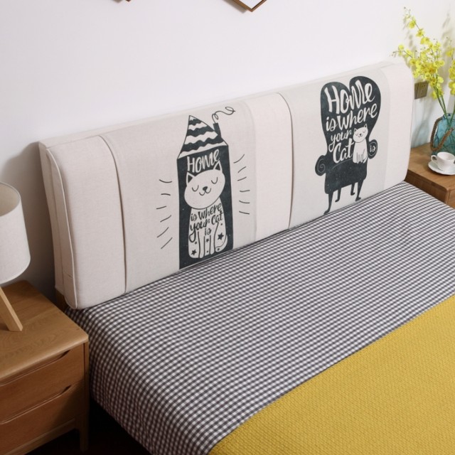 Bedside cushion headboard soft-packed tatami bed head cover modern  minimalist ins double large back cushion removable washable