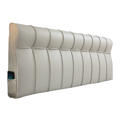 得客乐 Северная европейская мягкая сумка прикроватной кровати -это двойная кровать татами на задней части стены, самостоятельная головка, кожаная кожа