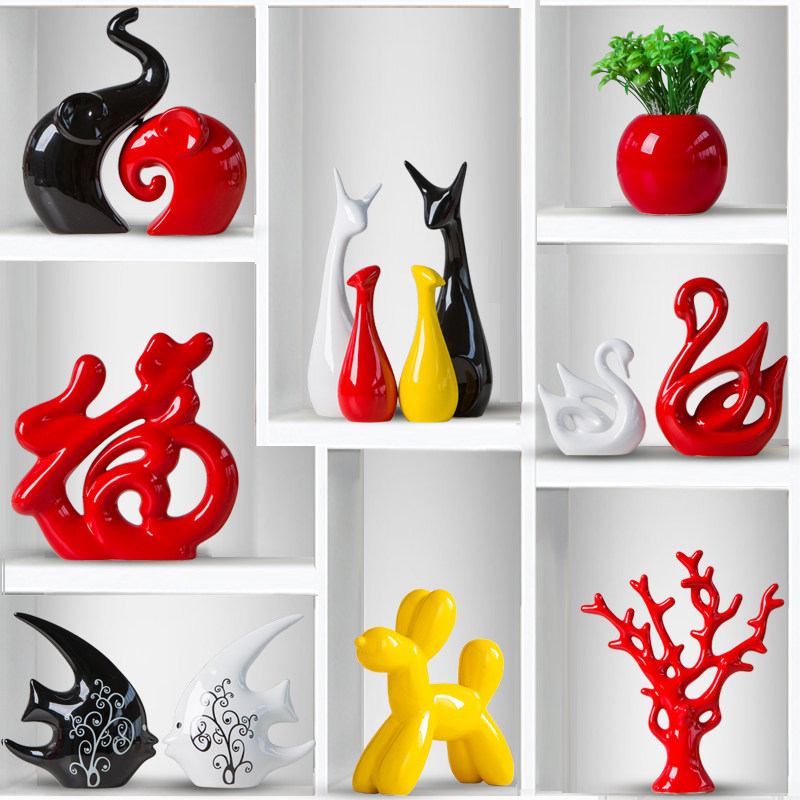 Современное минималистичное креативное украшение в виде лебедя украшение дома гостиная винный шкаф ТВ-шкаф керамическое украшение маленькое украшение