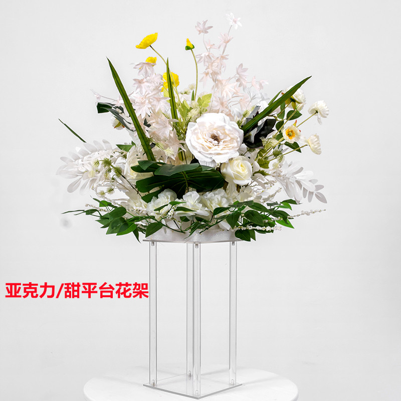 Wedding Celebration New Transparent Acrylic Square Frame Wedding Table Swing Flower Racks Props Supplies Stage Shop Window Arrangement Decorations-Taobao