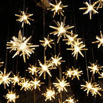Wedding ceiling decoration star lamp starry lamp star chandelier wedding scene arrangement props starfish hanging lamp sea urchin lamp string
