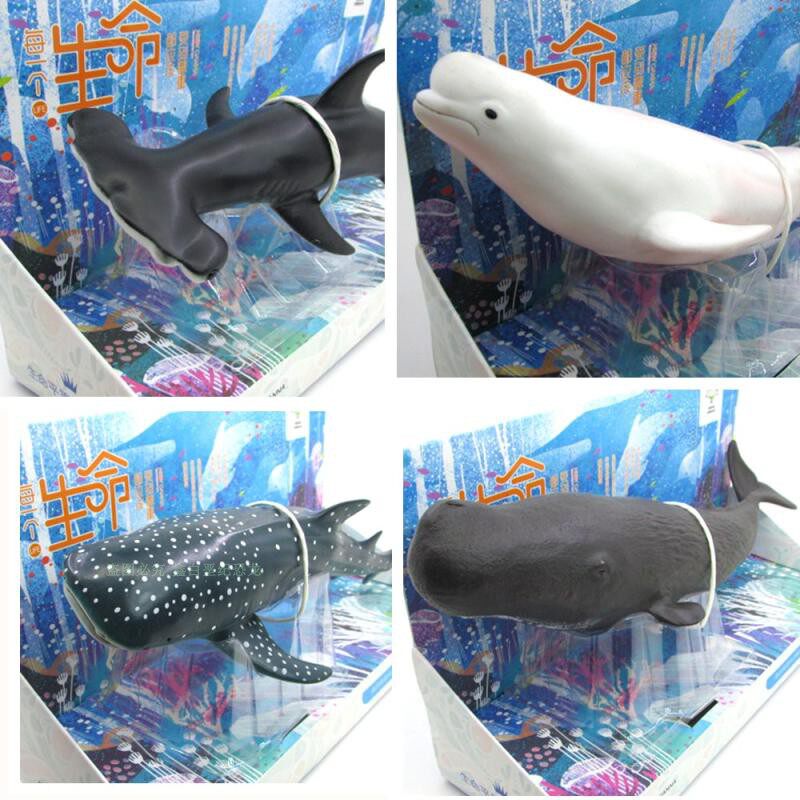 Software simulation marine animal toy fragrance Beluga hammerhead tiger shark dolphin Leopard children's cognitive model gift box