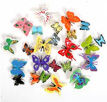 Emulation Animal Insect Toy Size White Black Red Yellow Butterfly Model Children Long Kindergarten Teaching Aids Pendulum