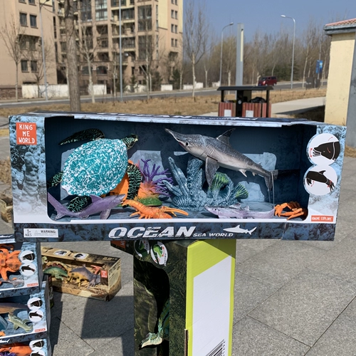 Реалистичная морская акула, подвижная игрушка, детская подарочная коробка, дельфин, осьминог