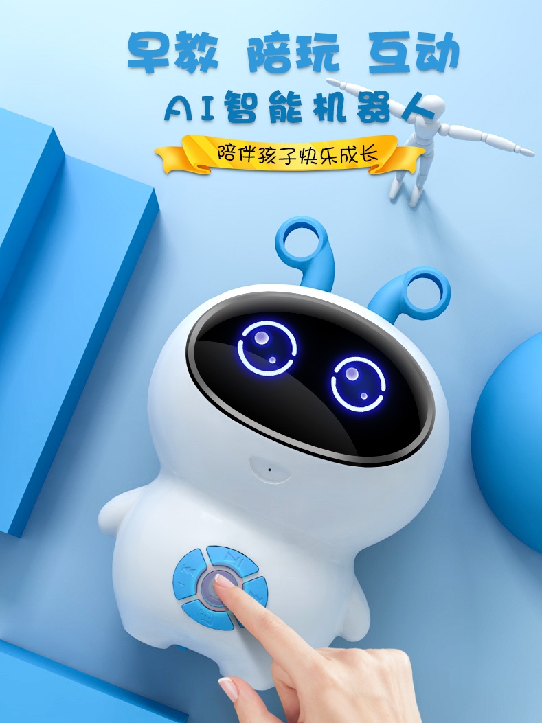 đồ chơi robot Ai máy thẻ trẻ em máy giáo dục sớm robot thông minh cậu bé và cô gái đồ chơi đồng hành công nghệ cao wifi đa chức năng giọng nói đối thoại nhân tạo câu đố giáo dục song ngữ học đọc viết máy câu chuyện robot thông minh 