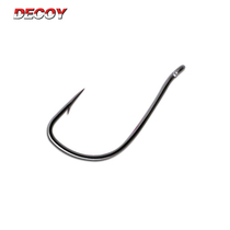 Imported Japan DECOY winning one WORM-10 soft bait bionic shrimp worm fishing gear fishing barb fish hook lujah black pit