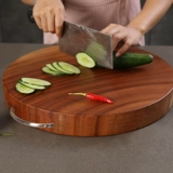 Шкаф с твердым древесиной круглой режущей доски железных дерева нарезание домохозяйственной домохозяйственной доски на кухнях [мягкие пятна наполовину цены]