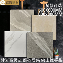 Industrial Grey Cement Brick 800x800 Wind Sandgrain Imitation Ancient Brick 600x600 Passenger Restaurant Cafe Sandstone Tiles