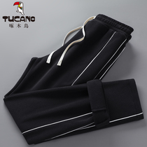 Woodpeckers new Ollie velvet pants mens plus velvet thickened fleece sweatpants sports casual loose trendy brand womens pants