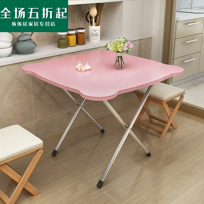 Side by side Stand table minimalist Economy Type of small dining table Fold Sticker Easy Home table Dining Room Small 4-person table