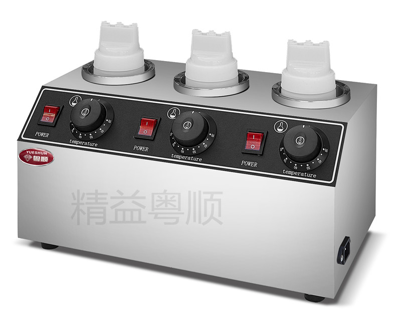 Cantonese Cis- YS-QK-3 Three-Head Chocolate Melting Furnace Riser-water Commercial Electric Heat Sauce Insulation Machine