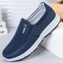 Old Beijing Cloth Shoes Seniors Sneakers Male Non-slip Soft Bottom Working Shoes Dad Shoes A foot pedal mens shoes Elderly shoes