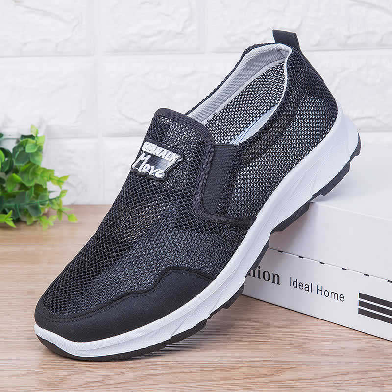 Old Beijing Cloth Shoes Men's Tennis Shoes Casual Tennis Shoes Middle Aged Dad Shoes Soft Bottom Non-slip Light Elderly Single Shoes