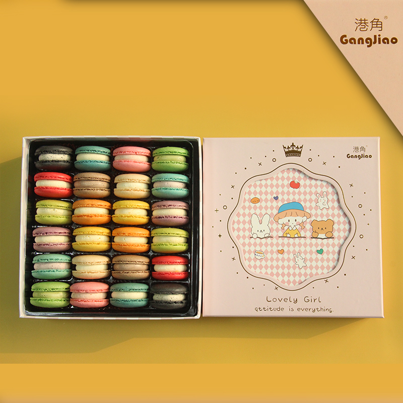 Hong Kong Corner Macaron Official Flagship Store High-End Macaron Dessert Sandwich Cookies 24 Pieces Dessert Pastry Gift Box