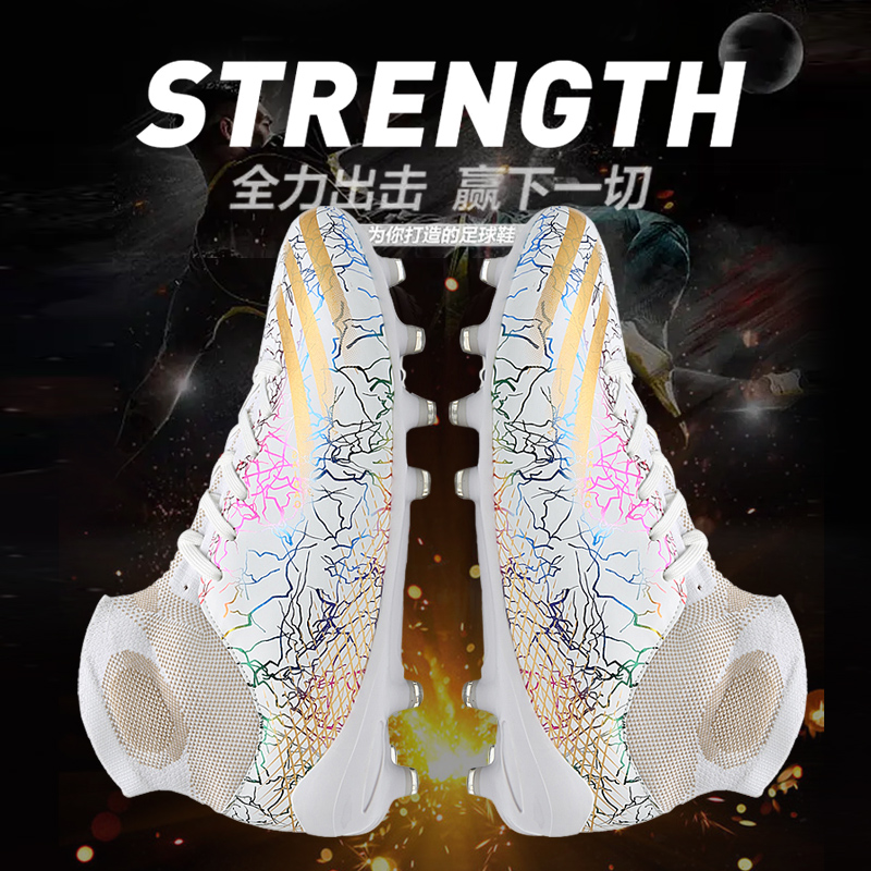 Messi C Rospurs 14 mandarin duck football shoes Men and women Broken Nails Anti Slip Long Nails Children Elementary School Kids High Cylinder Training Shoes