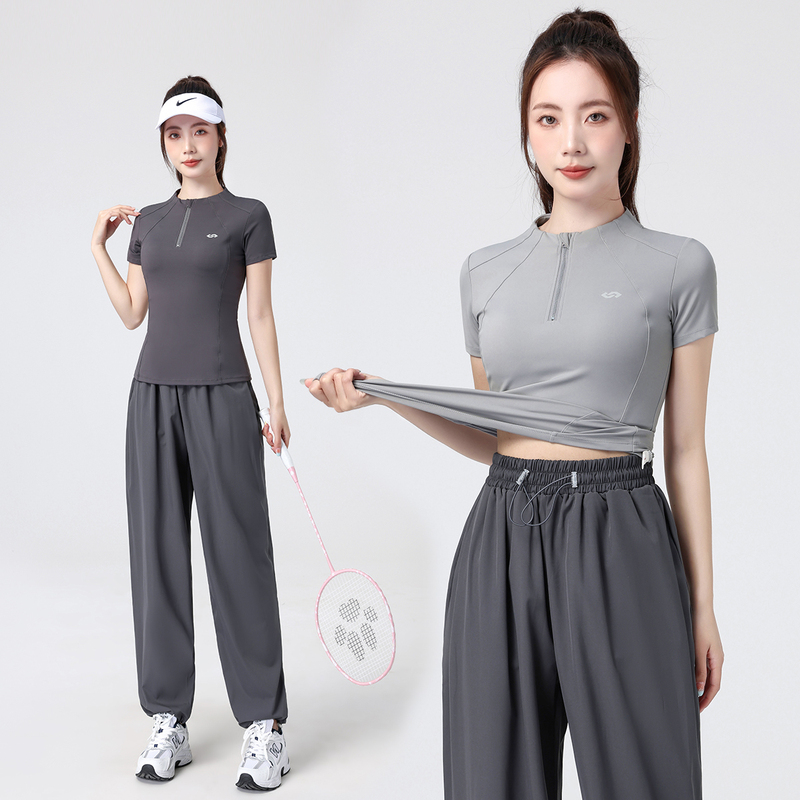 Morning Running Sports Suit for Women 2026 New Breathable Fitness Short-Sleeved Summer Slimming Running Training Professional Quick-Drying Clothing Morning Running Sports Suit for Women 2026 New Breathable Fitness Short-Sleeved Summer Slimming Running Training Professional Quick-Drying Clothing
