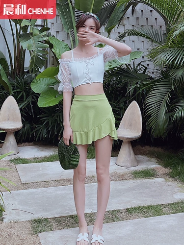 Купальник, свежий раздельный сексуальный спортивный комплект для школьников, 3 предмета, 2020, в стиле Шанель