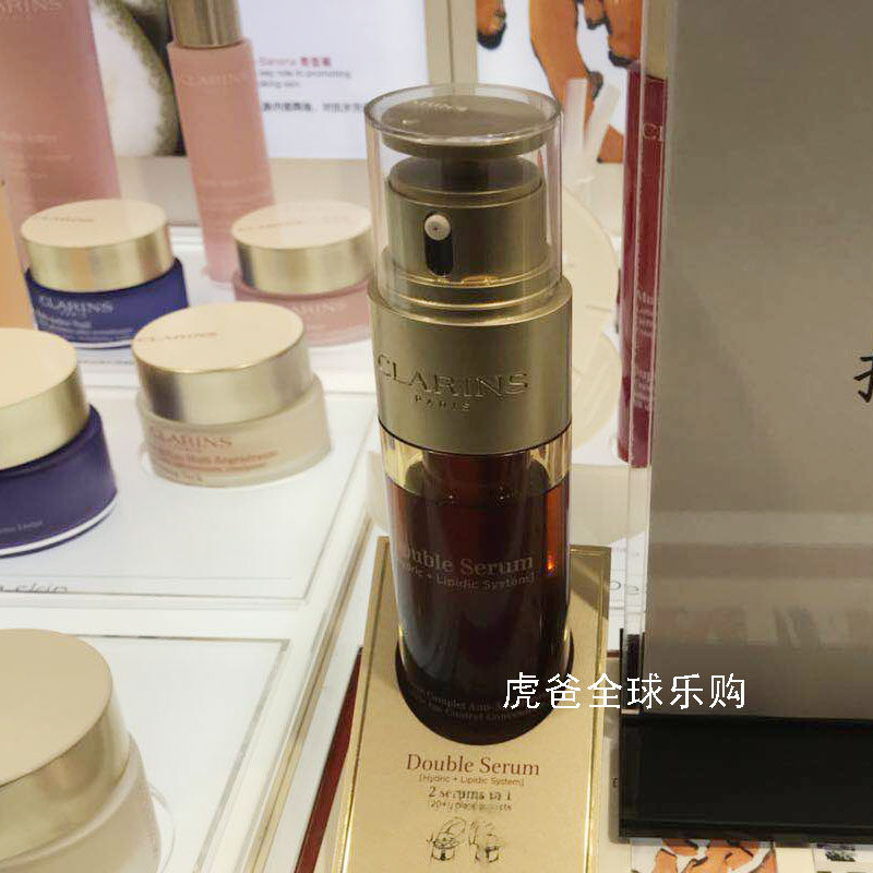 South Korea duty-free shop Klan poetry double-extraction of living essence liquid 50ml gold double pipe essence 50ml compact and anti-wrinkle