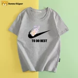 Детская хлопковая футболка, летняя летняя одежда, коллекция 2023, в западном стиле, свободный крой, подходит для подростков