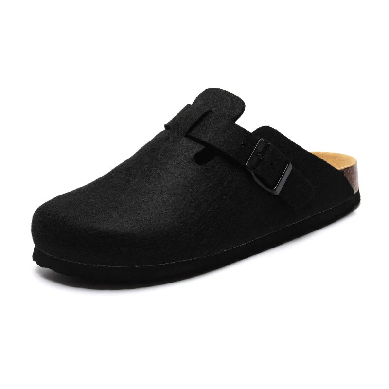 Крупные домашние тапочки из пробки Large -size cork slippers The felt Bolin Tou Bokye Birken Ban Dragline and the ugly, and the bottom of the bottom of the autumn and winter