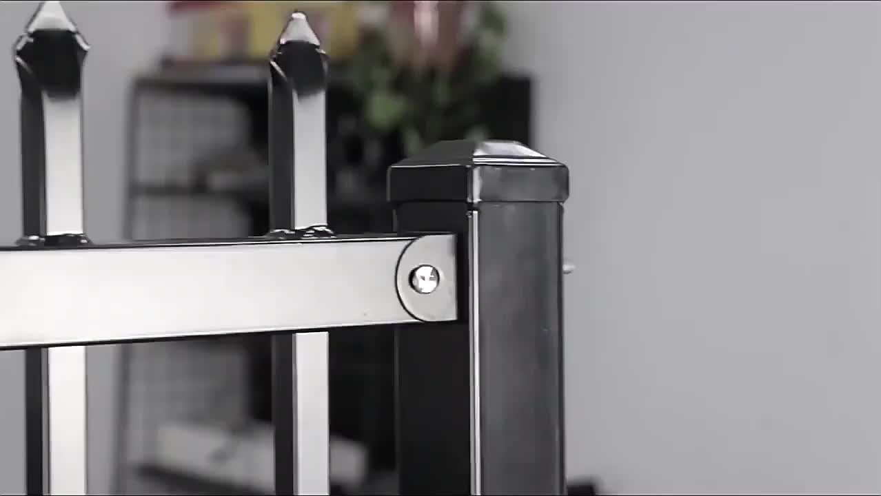 Wholesale 6ftx8ft Garden Black Metal Fences Anti Rust Galvanized Steel