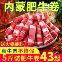 5 Catty Snow Fattening Cattle Rolls Fresh Beef Rolls Slices of Hot Pot Ingredients Zhengzong Inner Mongolia can be used for non-original cut boxes