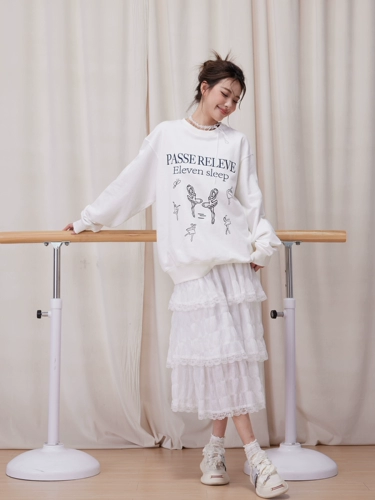 ELEVEN SLEEP Белая летняя кружевная приталенная длинная юбка, плиссированная юбка, высокая талия