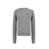 ELEVEN SLEEP Осенний цветной трикотажный свитер, с вышивкой, круглый воротник, свободный крой