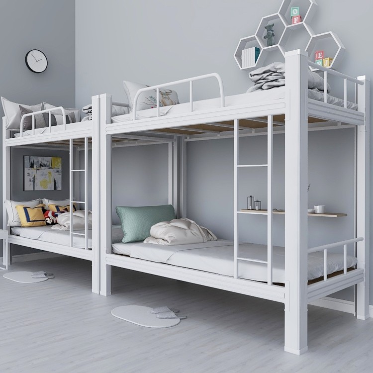 Adult high and low bed iron frame bed 09m student dormitory bunk bed 12m employee bunk bed school steel frame bed - Taobao