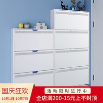 Ultra-thin 15cm shoe cabinet home overturning wall hanging in the air Nordic style door simple narrow shoe cabinet mildew-proof large capacity
