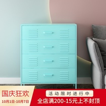 Four draw storage cabinet simple wide bucket cabinet living room bedroom storage cabinet with drawer light luxury locker thickening